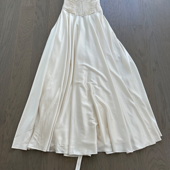 Reformation Arianwen Satin Gown Dress Wedding Bridal Fior Di Latte Sz 0 w/ tags - Picture 5 of 12